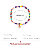 Bohemian Folk Acrylic Beaded Butterfly Anklet