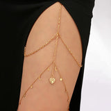 Bohemian Love Elastic Leg Chain Women's Adjustable Beach Body Accessories