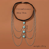 Bohemian Love Elastic Leg Chain Women's Adjustable Beach Body Accessories