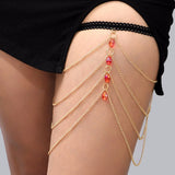 Bohemian Love Elastic Leg Chain Women's Adjustable Beach Body Accessories
