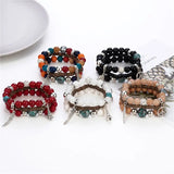 Boho Beaded Bracelet for Women Handmade with Multi-Color Beads