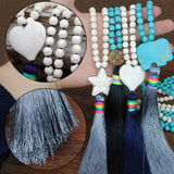 Bohemian Turquoise Tassel Necklace for Women's Sweater