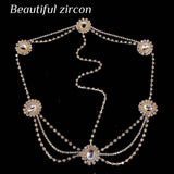 Bohemian Crystal Bridal Headband Chain