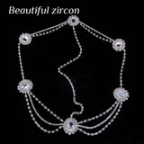 Bohemian Crystal Bridal Headband Chain