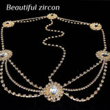 Bohemian Crystal Bridal Headband Chain