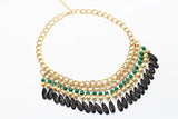 Bohemian Sapphire Multi-layer Tassel Necklace