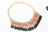 Bohemian Sapphire Multi-layer Tassel Necklace