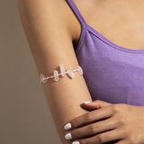 Bohemian Pink Rice Bead Crystal Arm Bracelet