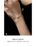 Bohemian 925 Silver Bracelet with Ins Pendant for Anniversary