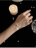 Bohemian 925 Silver Bracelet with Ins Pendant for Anniversary