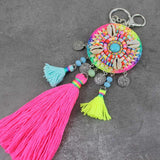 Colorful Bohemian Tassels Ethnic Pattern Keychain Gift