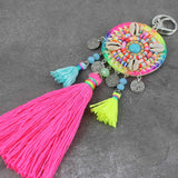 Colorful Bohemian Tassels Ethnic Pattern Keychain Gift