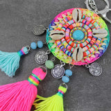 Colorful Bohemian Tassels Ethnic Pattern Keychain Gift