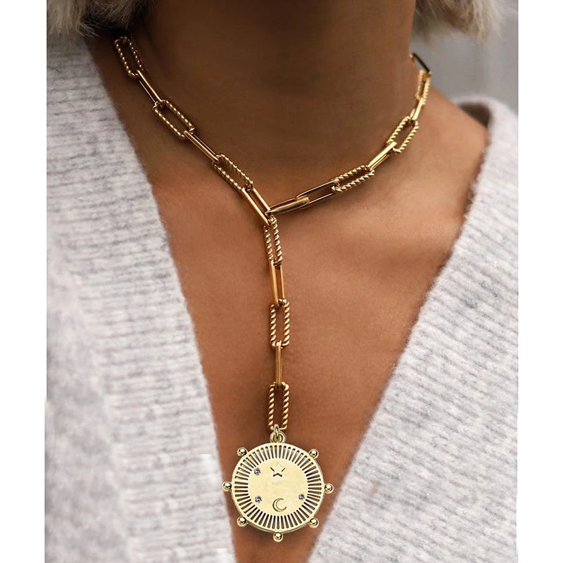 Bohemian Crystal Beads Pendant Choker Necklace Women's Jewelry