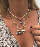 Bohemian Crystal Beads Pendant Choker Necklace Women's Jewelry