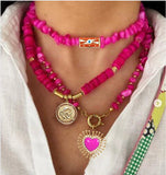 Bohemian Crystal Beads Pendant Choker Necklace Women's Jewelry