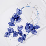 Boho Lace Rose Petal Fringed Necklace