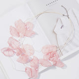 Boho Lace Rose Petal Fringed Necklace