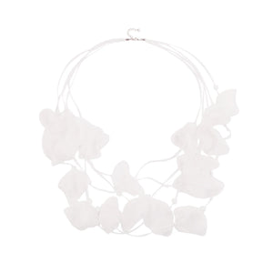 Boho Lace Rose Petal Fringed Necklace