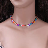 Boho Colorful Beads Women's Necklace Jewelry