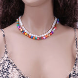 Boho Colorful Beads Women's Necklace Jewelry