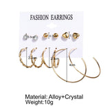 Vintage Pearl Earrings Bohemian Style Women's Jewelry Set