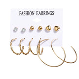 Vintage Pearl Earrings Bohemian Style Women's Jewelry Set