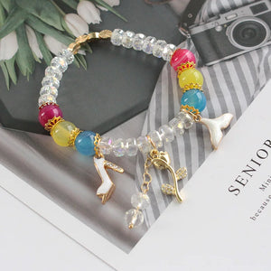 Bohemian Wind Natural Stone Crystal Beaded Bracelet