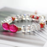 Bohemian Wind Natural Stone Crystal Beaded Bracelet