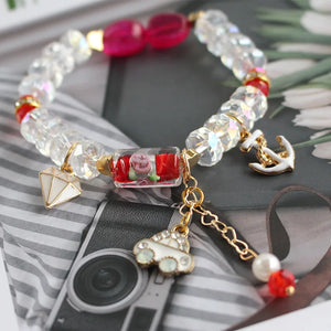 Bohemian Wind Natural Stone Crystal Beaded Bracelet