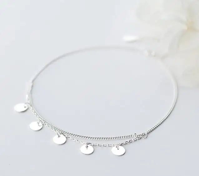 925 Sterling Silver Anklet Bracelet for Women