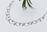 Bohemia Beads &Tassel Necklace Choker Charm 925 Sterling Silver