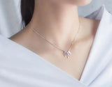 Bohi Real 925 Silver Geometric Bar Pendant Necklace GTLX1405