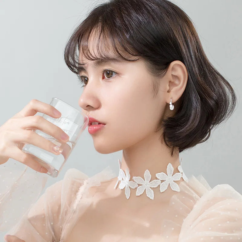 925 Silver Geometric Disc Coin Round Hoop Earrings