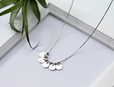 Bohi Round Beads & Coin Pendant Necklace 925 Sterling Silver Fine Jewelry