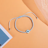 Boho Colorful Wax String Charm Bracelet Women Evil Eye Pendant Anklet