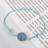 Boho Resin Druzy Charms Bracelets Set for Women