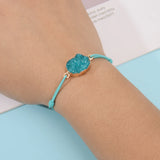 12pcs Boho Elastic Druzy Charms Bracelet for Women, Girls & Kids