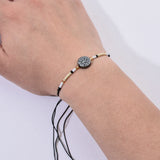 12pcs Boho Hematite Hand Cross Heart Charms Bracelet Set