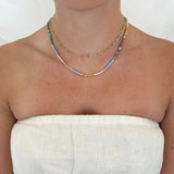 Boho Letter Shell Pendant Choker Necklace Crystal Women Choker Necklaces