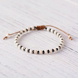 Boho 4mm friendship bracelet metal beads adjustable charm jewelry