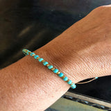 Boho 4mm friendship bracelet metal beads adjustable charm jewelry