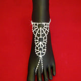 Boho Anklet Foot Leg Chain Jewelry Rhinestone Ankle Bracelet for Women Girls