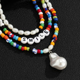Boho Colorful Beads & Pearl Choker for Men