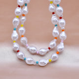 Boho Baroque Pearls Mixed Beads Clavicle Necklace Women Choker