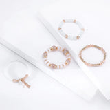 Boho Beaded Charm Multilayer Crystal Bracelet Tassel Pendant Wrap