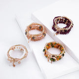 Boho Beaded Charm Multilayer Crystal Bracelet Tassel Pendant Wrap