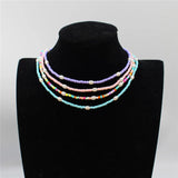 Boho Beads Necklace Women Seed Beaded Choker Necklace