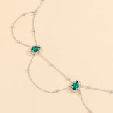Boho Crystal Water Drop Waist Chain Women Summer Beach Creative Beads Chain
