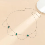 Boho Crystal Water Drop Waist Chain Women Summer Beach Creative Beads Chain